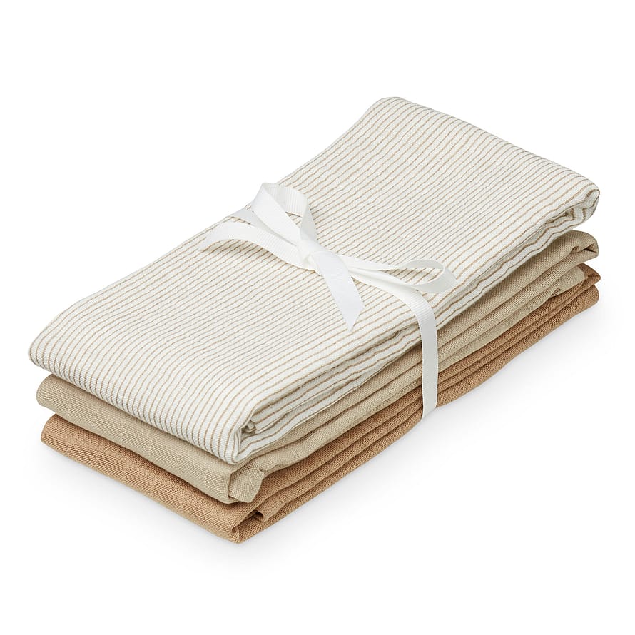 Cam Cam Copenhagen Stofble 3-Pak Classic Stripes Camel