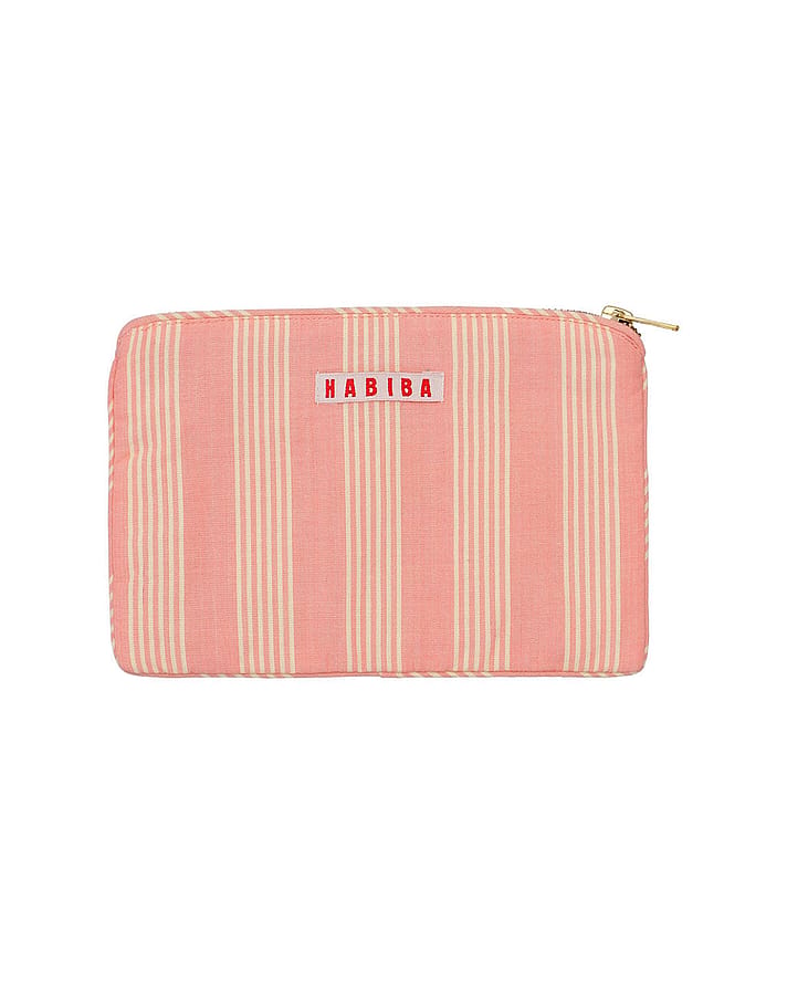 HABIBA Stockholm Stripe Mini Clutch Flamingo