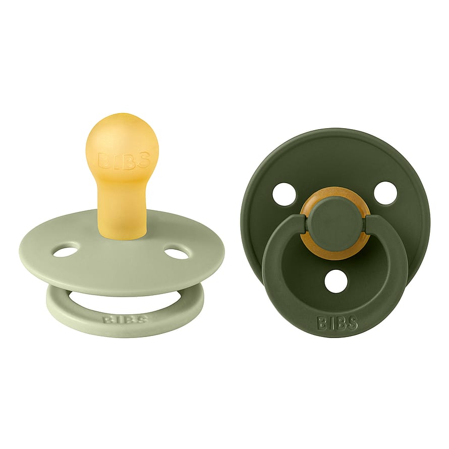BIBS Colour Sut Rund Latex 2-pak Sage/Hunter Green Str. 1