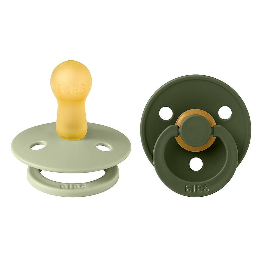 BIBS Colour Sut Latex Rund 2-pak Sage/Hunter Green Str. 2