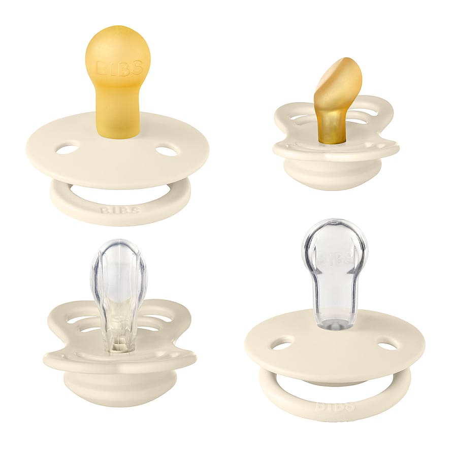 BIBS Try-it Collection Sut Silikone/ latex 4-pak Ivory Str. 1
