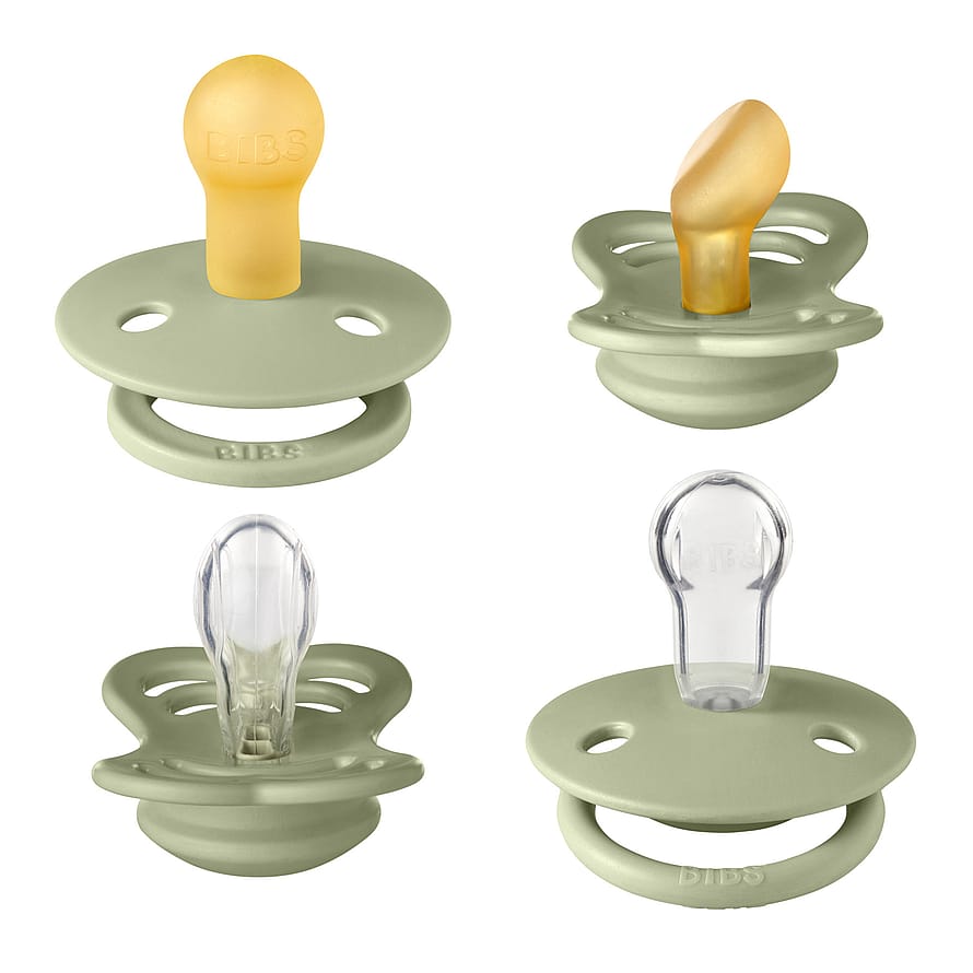 BIBS Try-it Collection Sut Silikone/ latex 4-pak Sage Str. 1