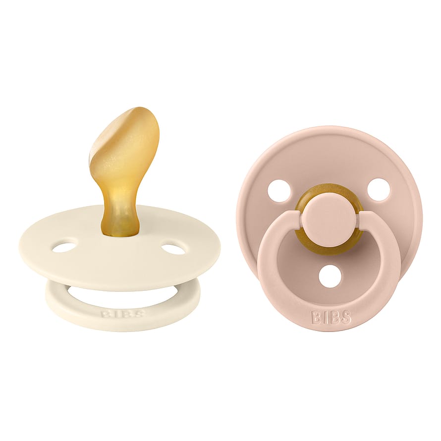BIBS Colour Sut Latex Anatomisk 2-pak Ivory/Blush Str. 2