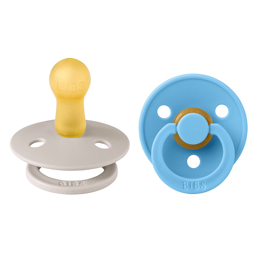 BIBS Colour Round Latex 2 Pack Mushroom/Breeze Size 2