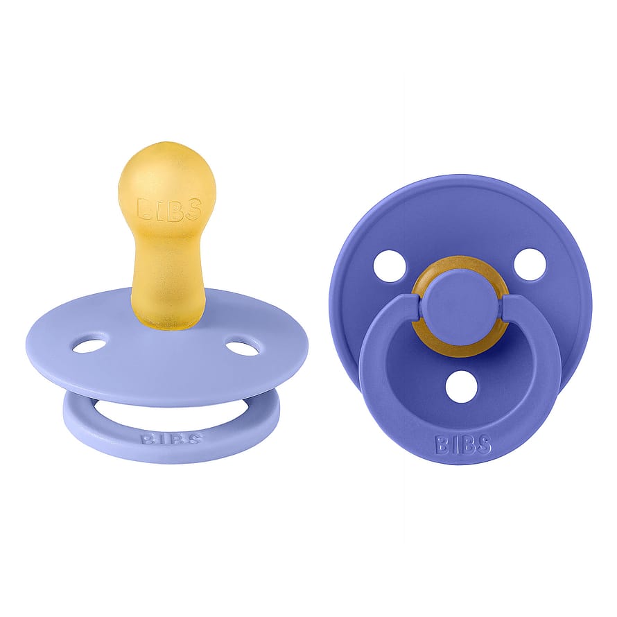 BIBS Pacifier Colour 2-Pak Hush/Grape Latex Size 2