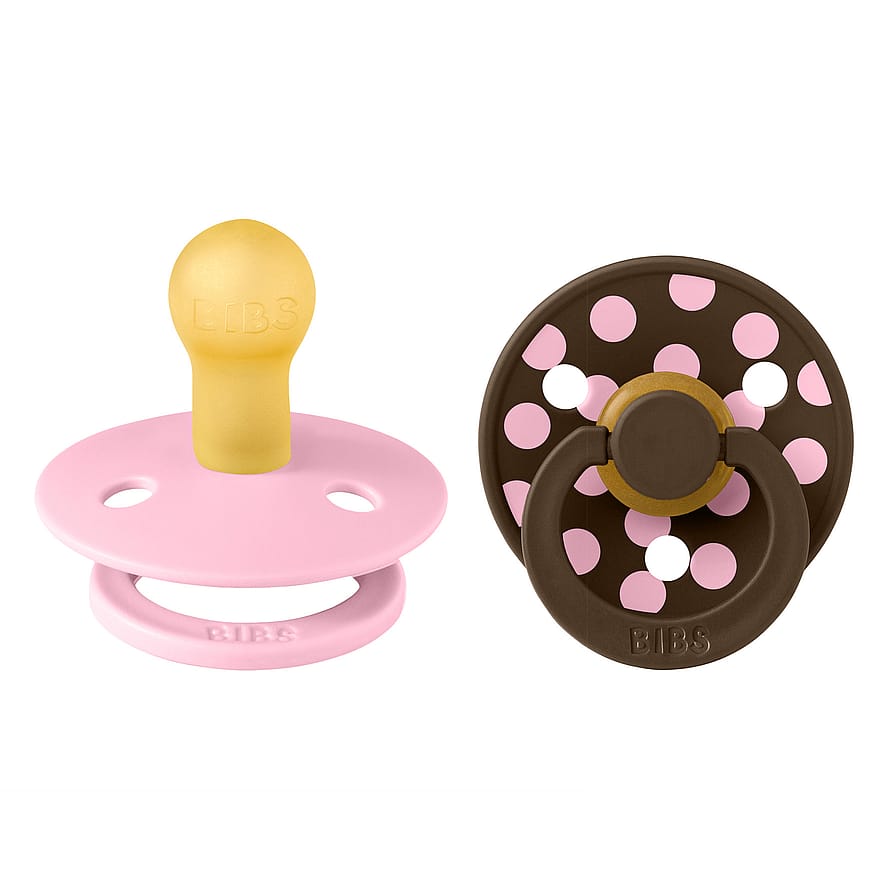BIBS Pacifier Studio Colour Pink/Mocha 2-Pak Latex Size 1