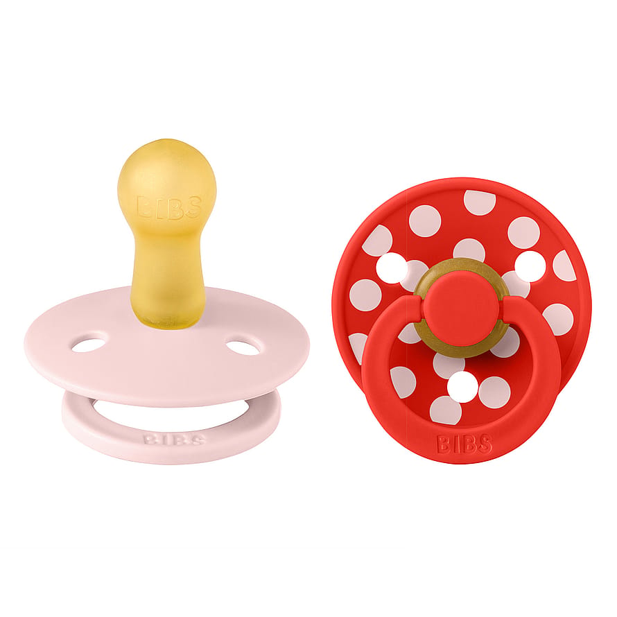 BIBS Pacifier Studio Colour Blossom/Candy Apple 2-Pak Latex Size 2