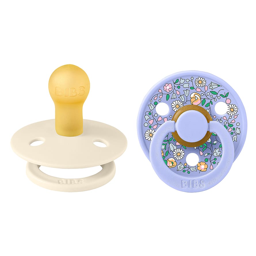 BIBS x Liberty Pacifier Colour 2-Pak Ivory Mix Chloe Meadow Latex Size 1
