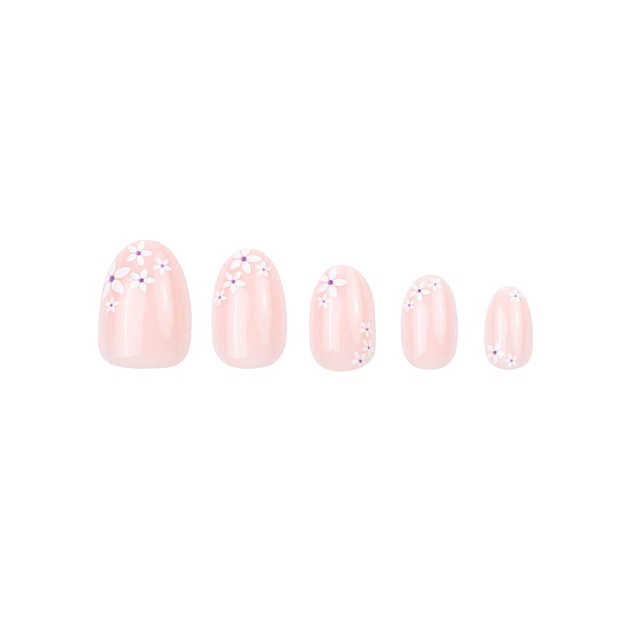 DUFFBEAUTY Instant Pro Press-on Manicure Lovely Daisy, Short Almond
