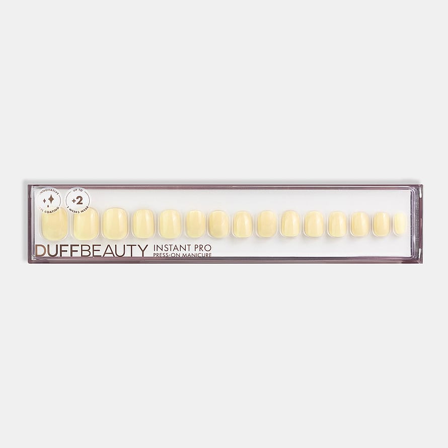 DUFFBEAUTY Butter Yellow Short Squoval 30 stk