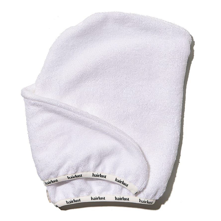 Hairlust Bamboo Hair Towel Wrap Hvid