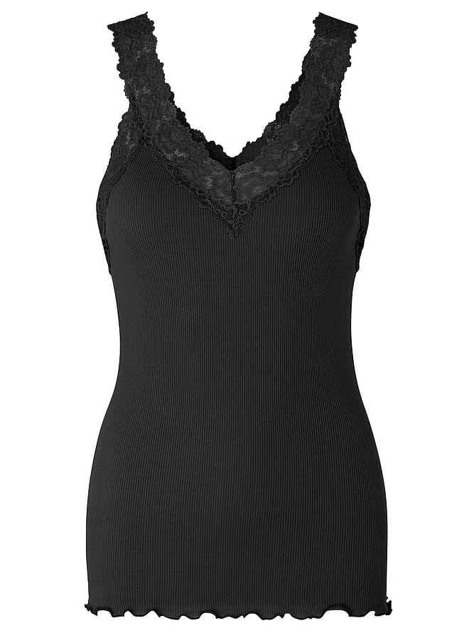 Rosemunde RWBernadine Organic Cotton SL Lace Top Black XL