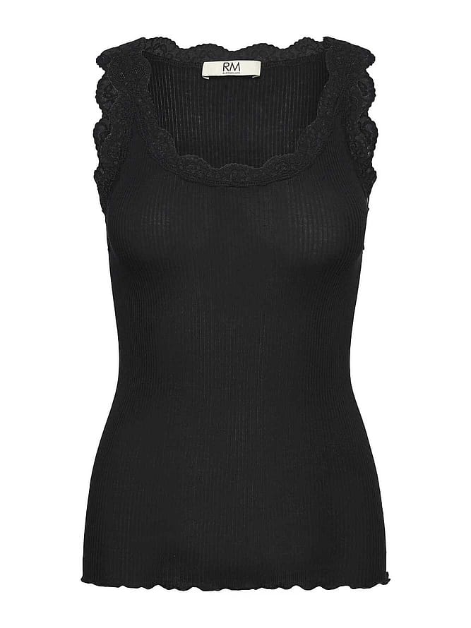 Rosemunde Regular U-neck Top Black XL