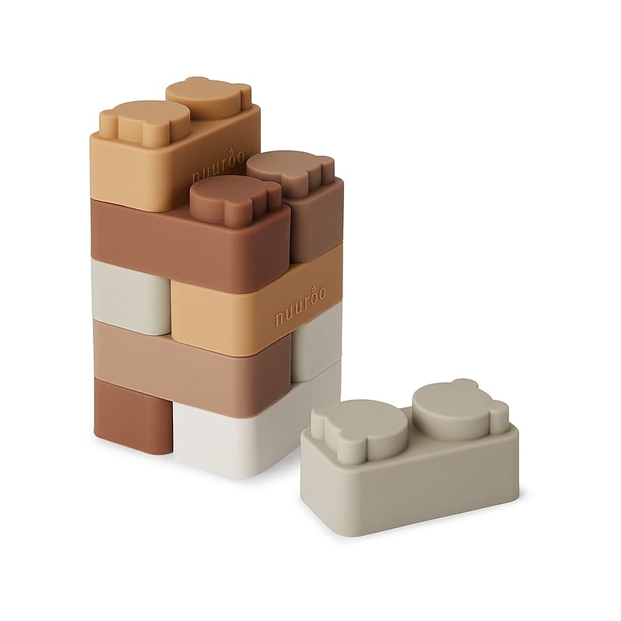 Nuuroo Pile Silikone Byggeklodser Brown Mix