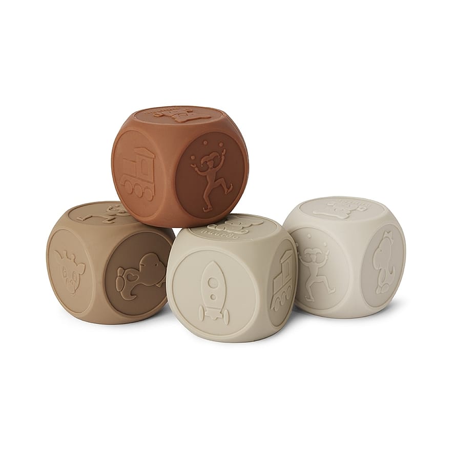 Nuuroo Sana Silikoneterninger 4-pak Brown Mix