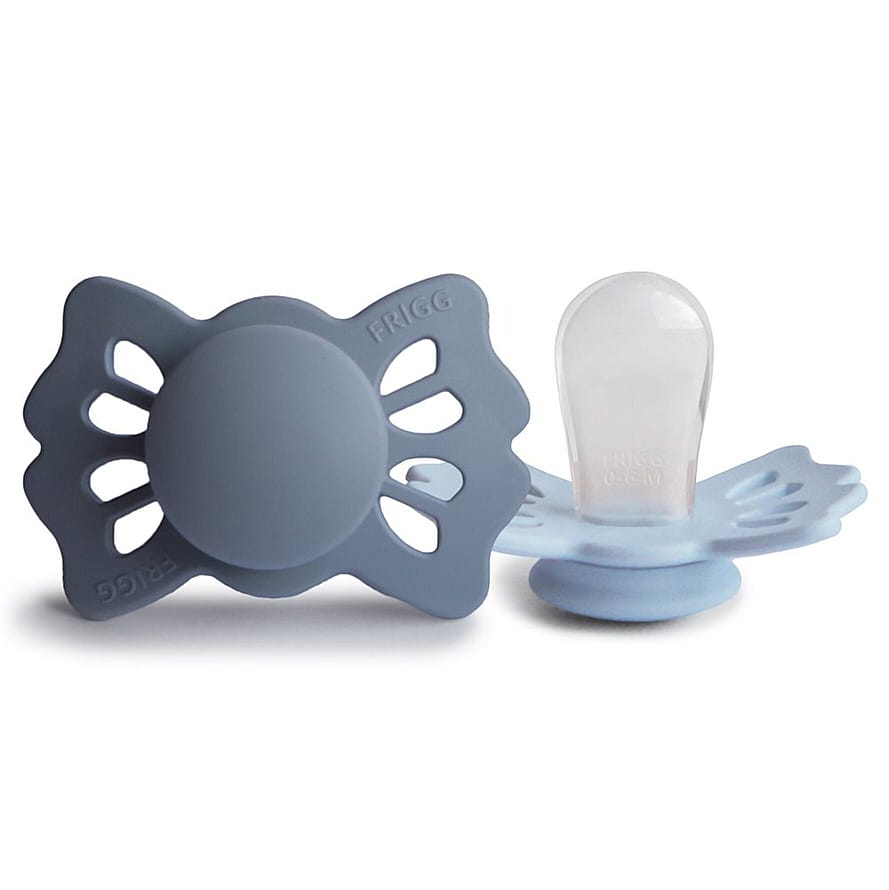 FRIGG Lucky Sutter i Silikone 2-pak Slate/Powder Blue Str. 1