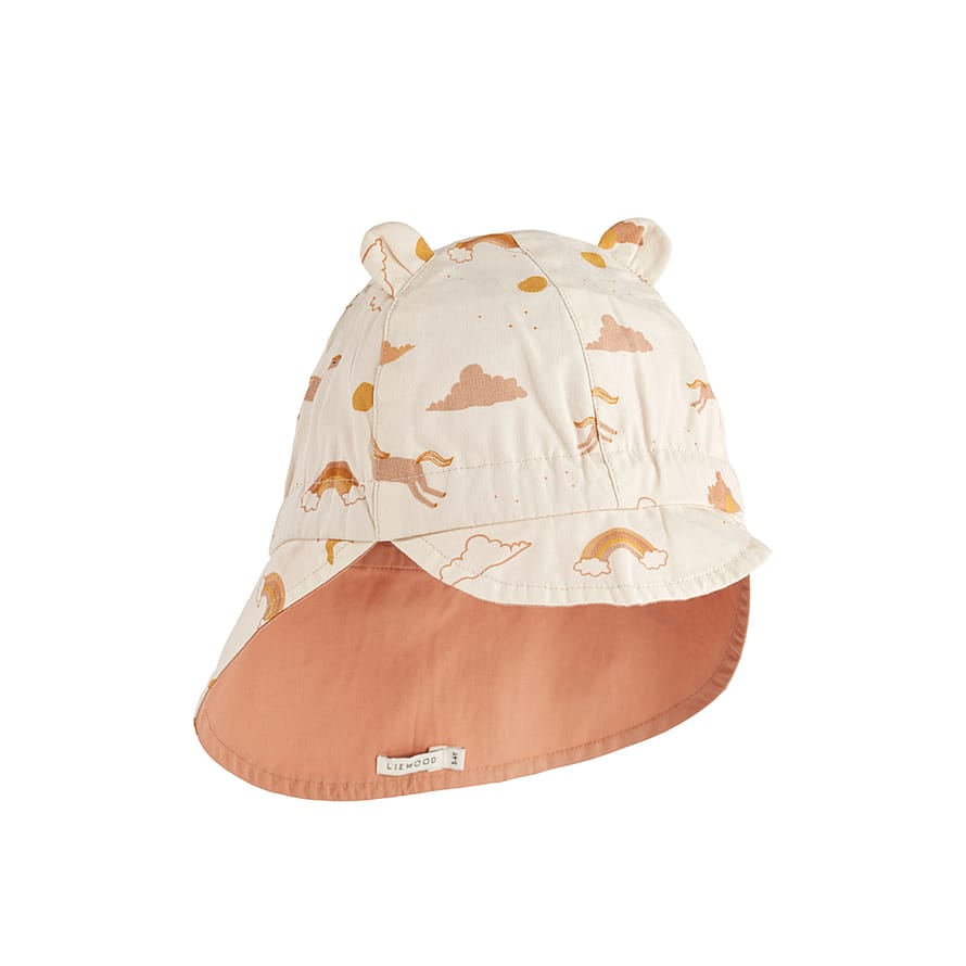 LIEWOOD Gorm Reversible Sun Hat With Ears Dream / Ecru 1-2 år