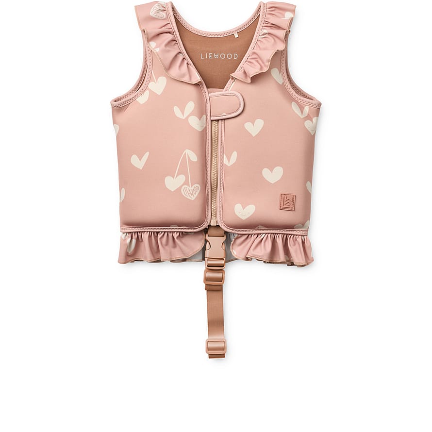 LIEWOOD Dove  Swim Vest w Frill Sweethearts / Pale tuscany 11-15 kg