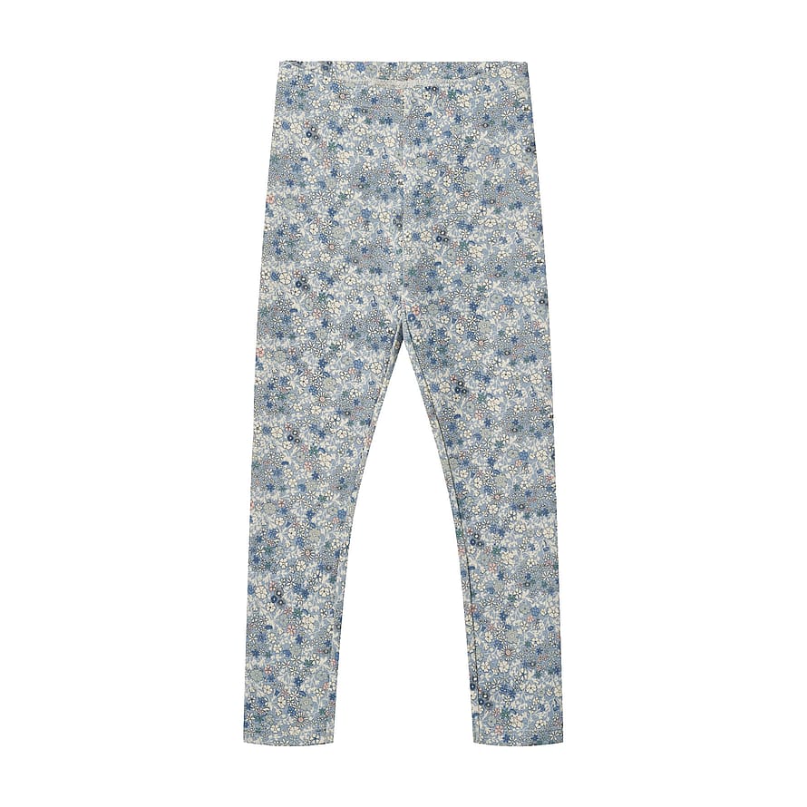WHEAT Jersey Legggings Jules Blue Summer Flowers Str 116/6 år
