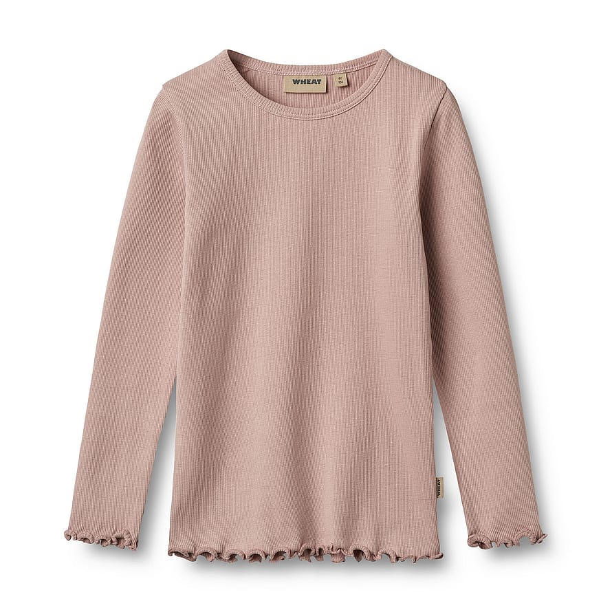 WHEAT T-Shirt Long Sleeve Ida Rose Powder Str 152/12 år