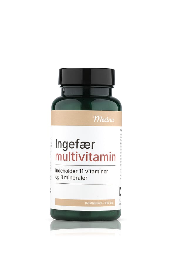 Mezina Ingefær og Multivitaminer 180 stk