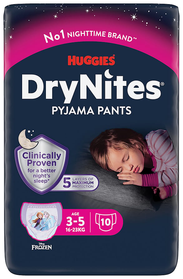 DryNites Natunderbukser Pige 3-5 år 10 stk.