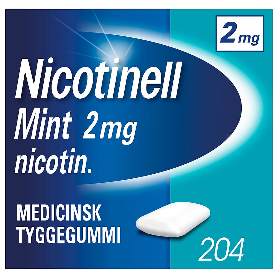 Nicotinell Mint Tyggegummi 2 mg 204 stk