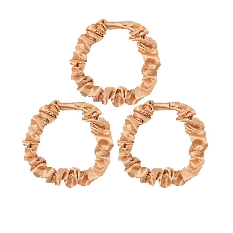 KICKS Beauty Slim Scrunchie Beige 3 Pak