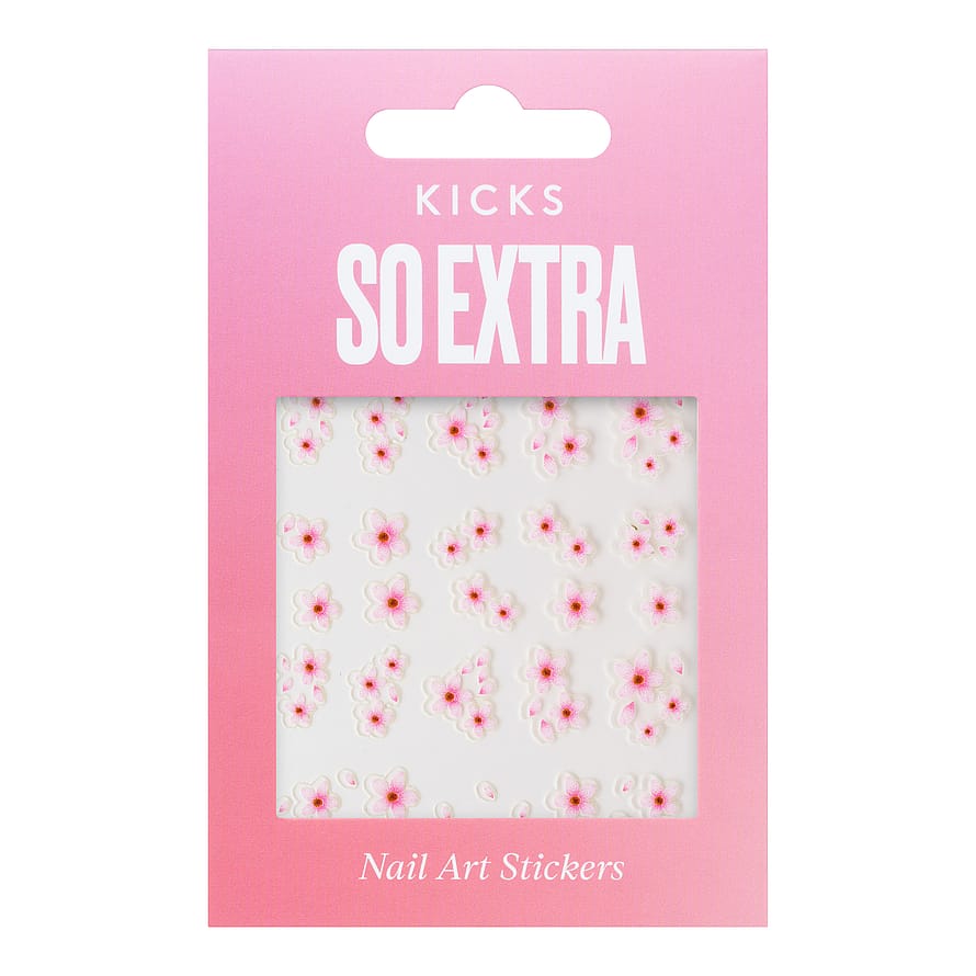 KICKS Beauty Nail Stickers Flowers Pink