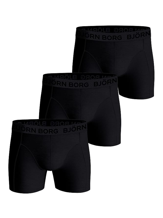 Björn Borg Cotton Stretch Boxer 3-Pak Sort XXL