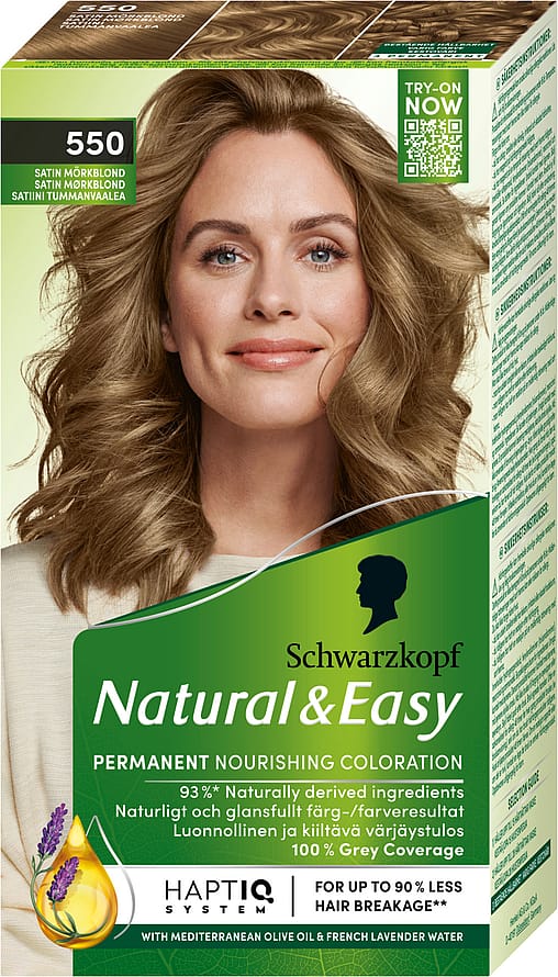 Schwarzkopf Natural & Easy Hårfarve 550 Satin Mørkblond