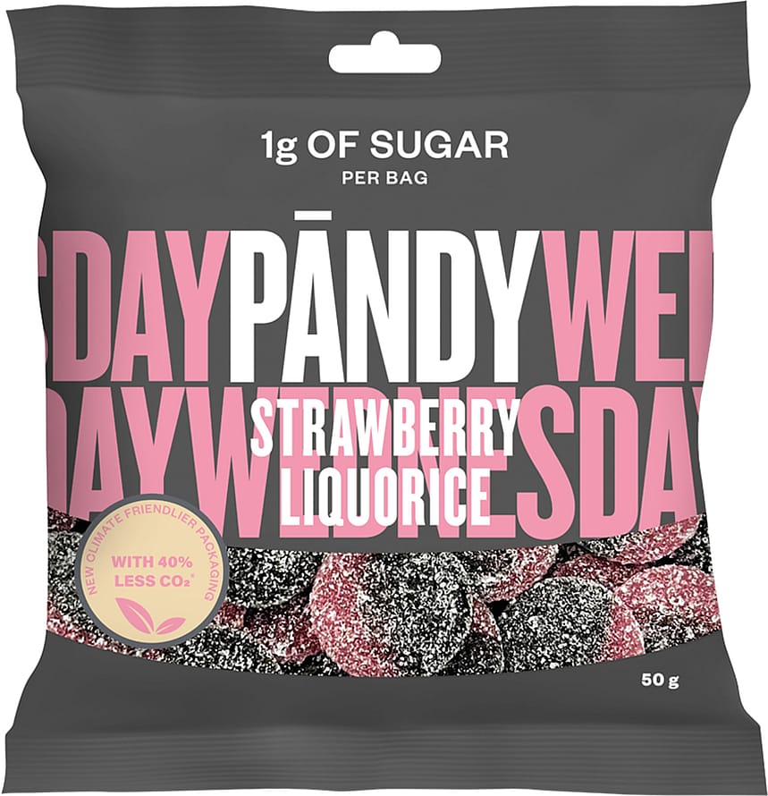 Pandy Strawberry/liquorice Sukkerfri
