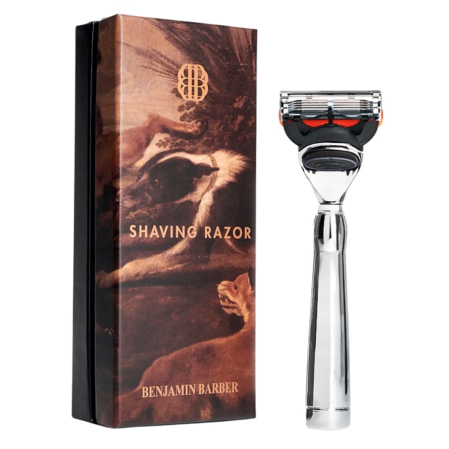 Benjamin Barber Classic Shaving Razor Fusion Chrome