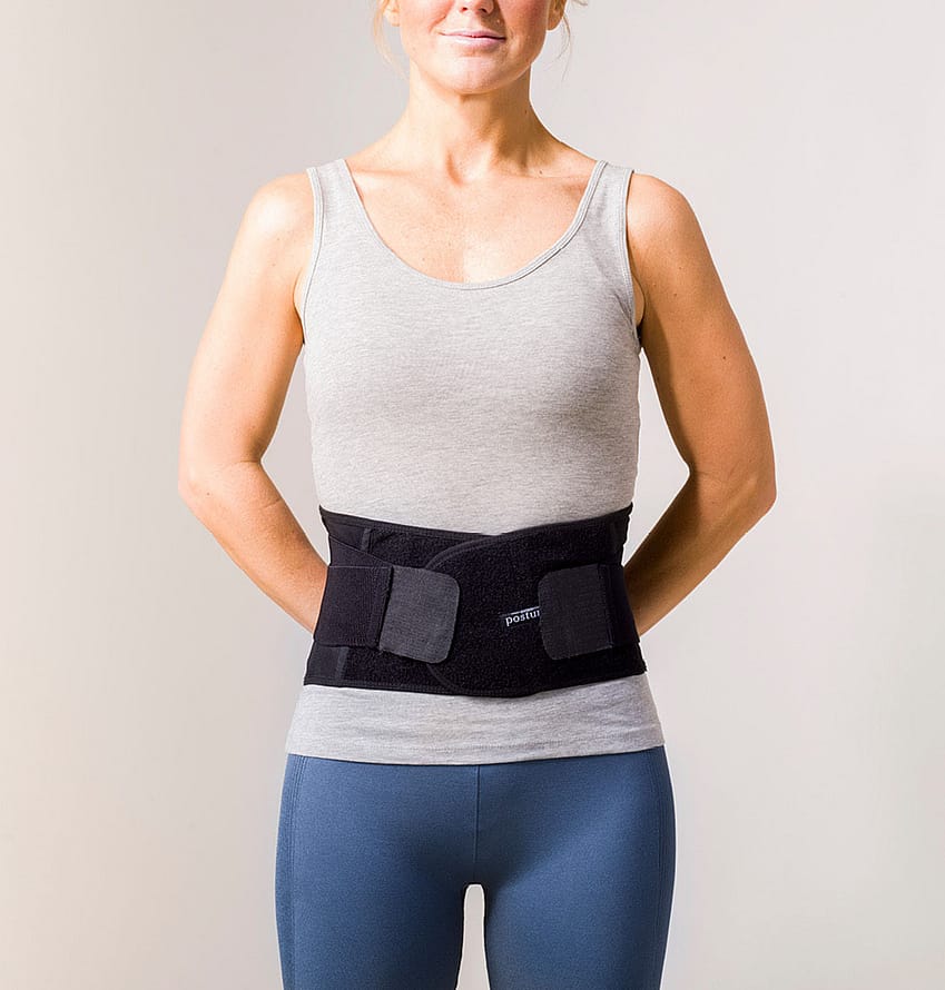 Swedish Posture Stabilize Lumbar Back Belt Black L