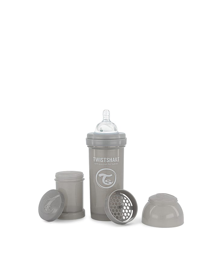 Twistshake Anti-kolik Sutteflaske Grå 260 ml