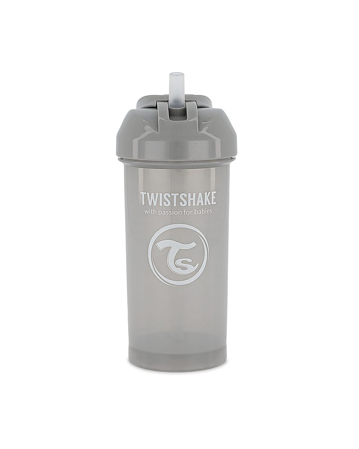 Twistshake Sugerørskop Grå 360 ml