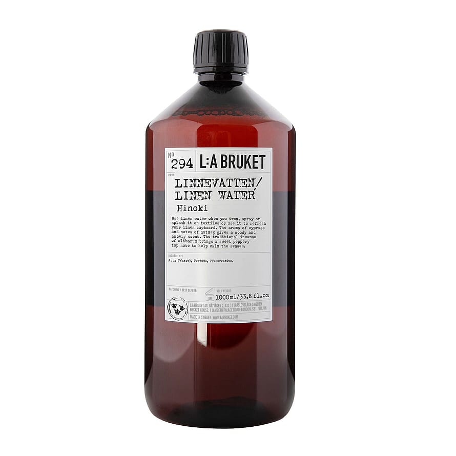 L:A BRUKET Linen Water 1000 ml 294 Hinoki