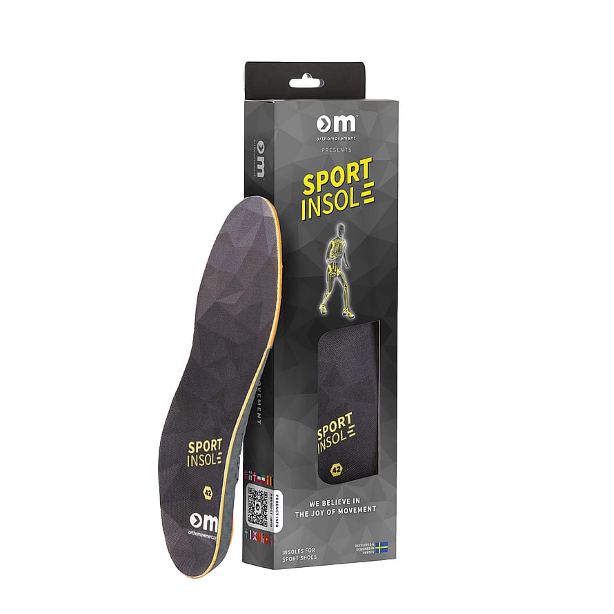 Ortho Movement Sport Insole Sort/Gul 45