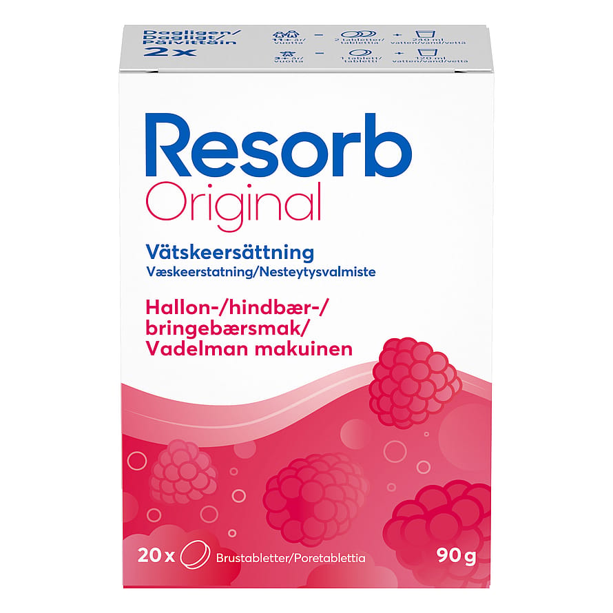 Resorb Original Hindbær 20 stk