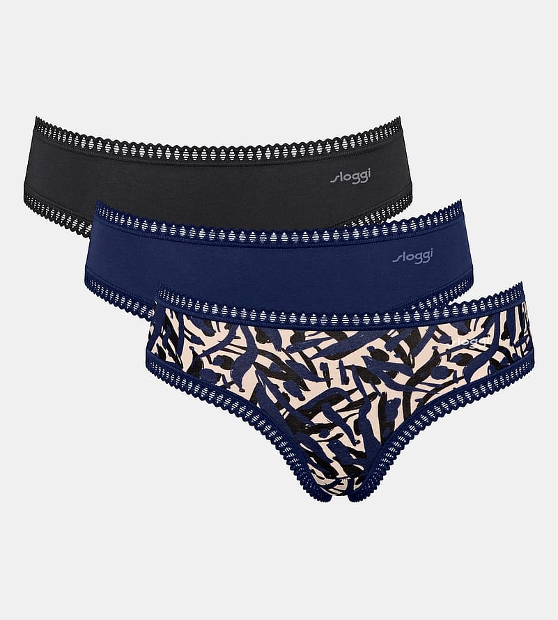 Sloggi Go Crush Hipster 3-Pak Blue - Dark Combination M