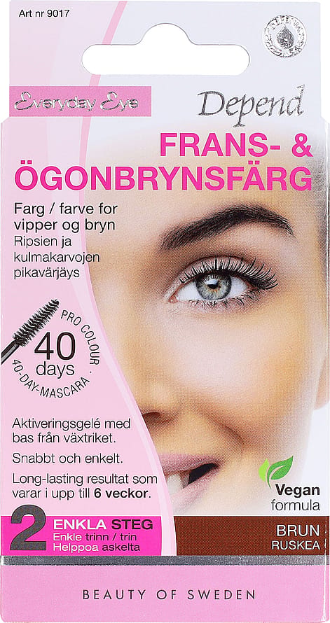 Depend Vippe- og Brynfarve Brun