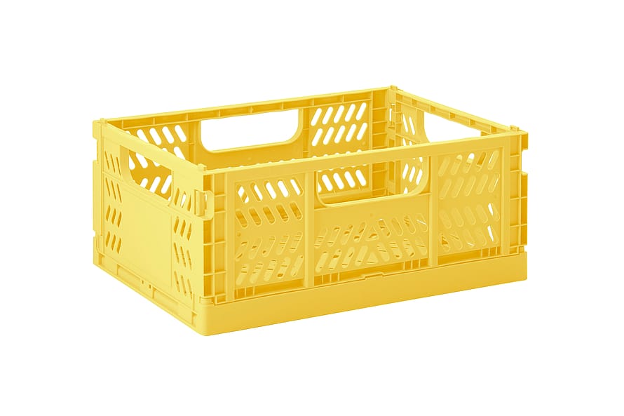 3 Sprouts Moderne foldekasse Gul Medium