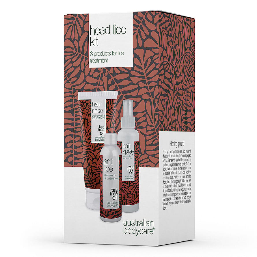 Australian Bodycare 3 produkter til lusebehandling med Tea Tree Oil