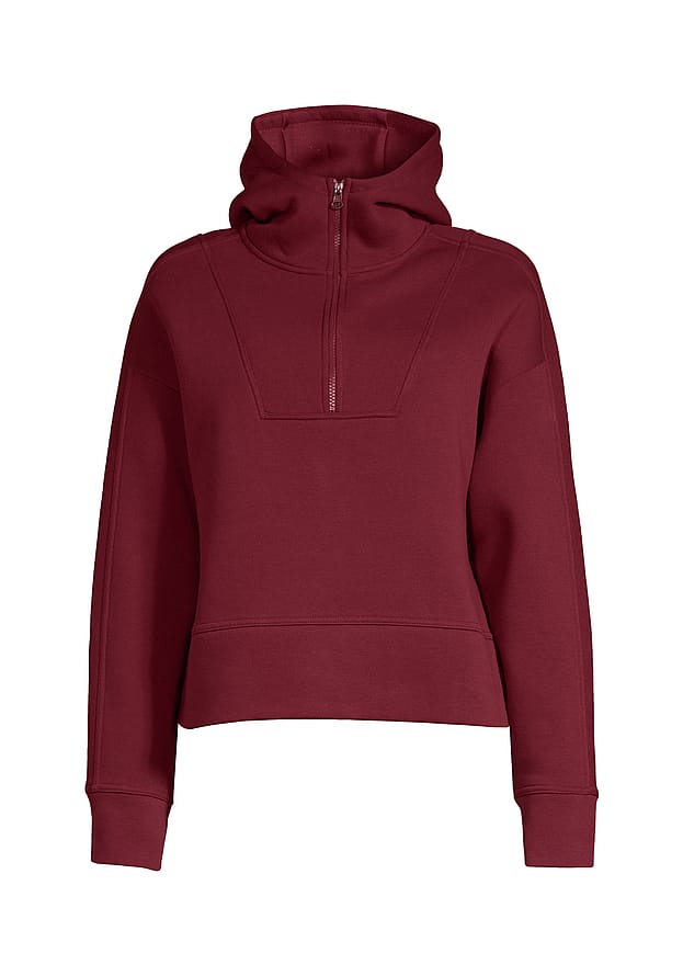 Casall Oversized Zip Hoodie Evening Red L