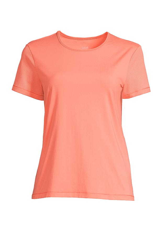 Casall Essential Mesh Detail Tee Pale Coral 36