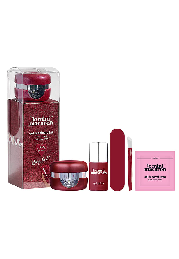 Le mini macaron Gel Manicure Kit Ruby Red
