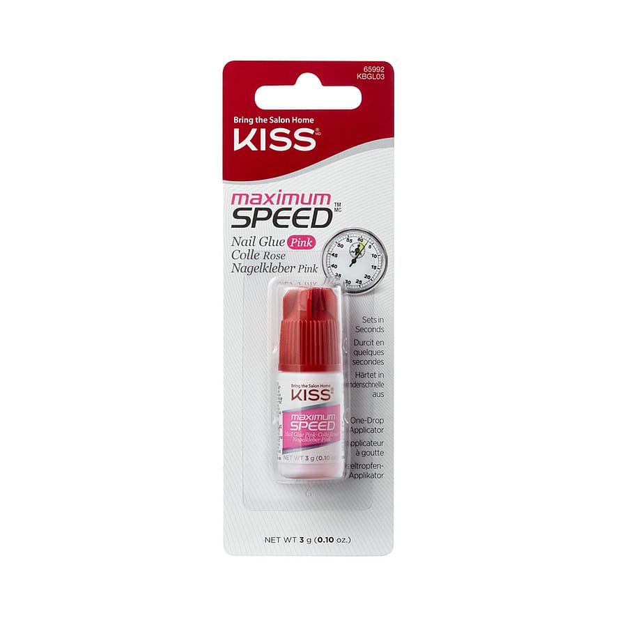 Kiss Maximum Speed Nail Glue Pink