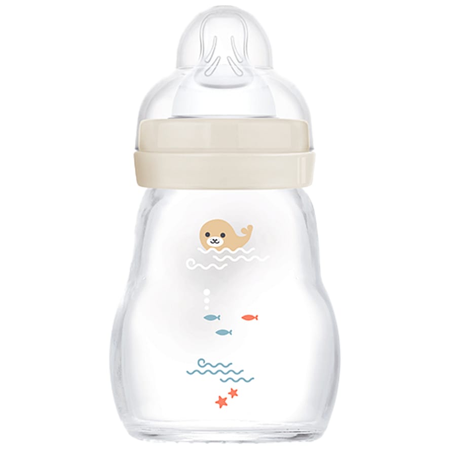 MAM Feel Good Glas Sutteflaske Neutral 170 ml (assorteret)