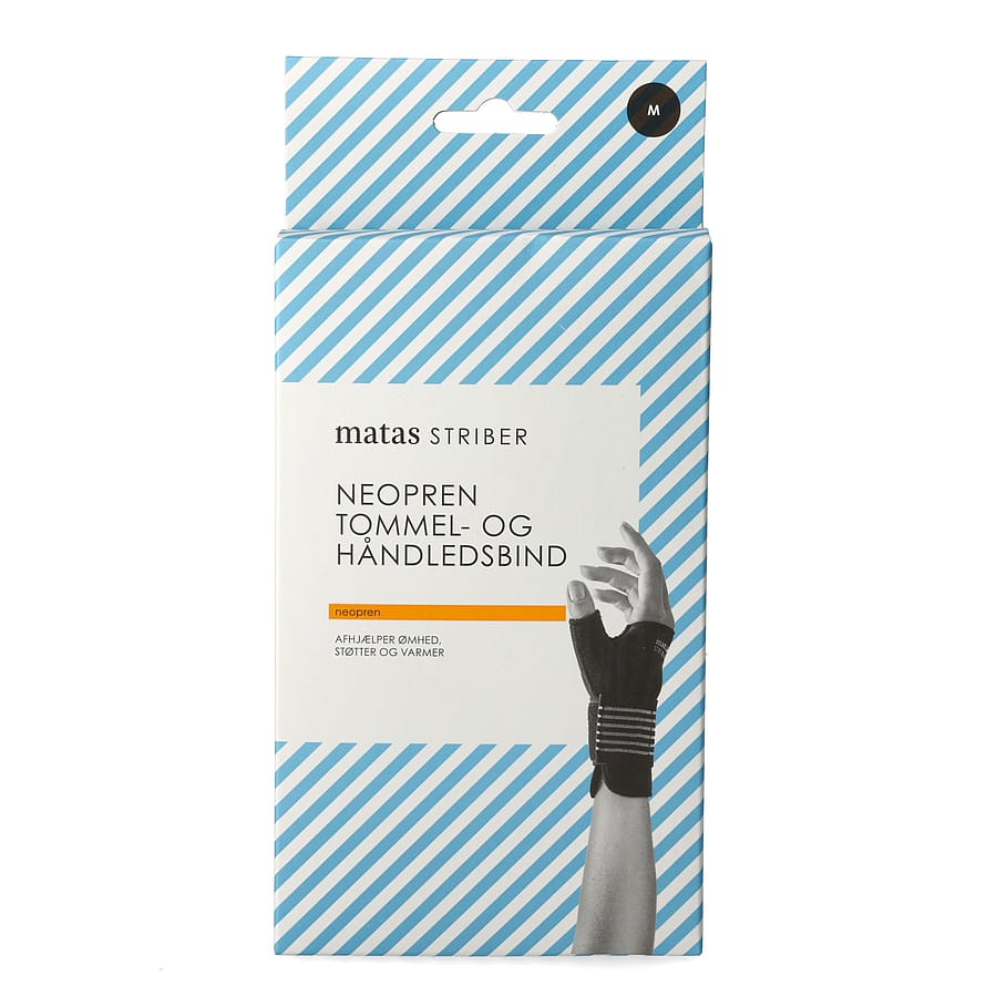Matas Striber Neopren Håndled/Tommelbind Sort M