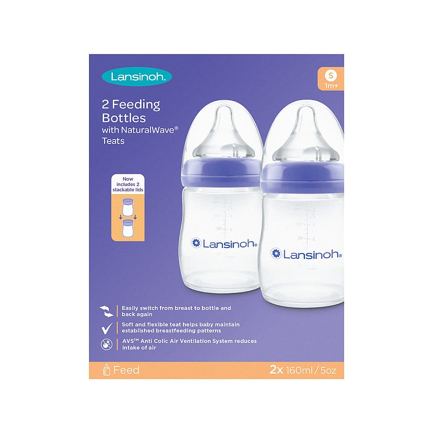 Lansinoh Sutteflaske NaturalWave 2 x 160 ml